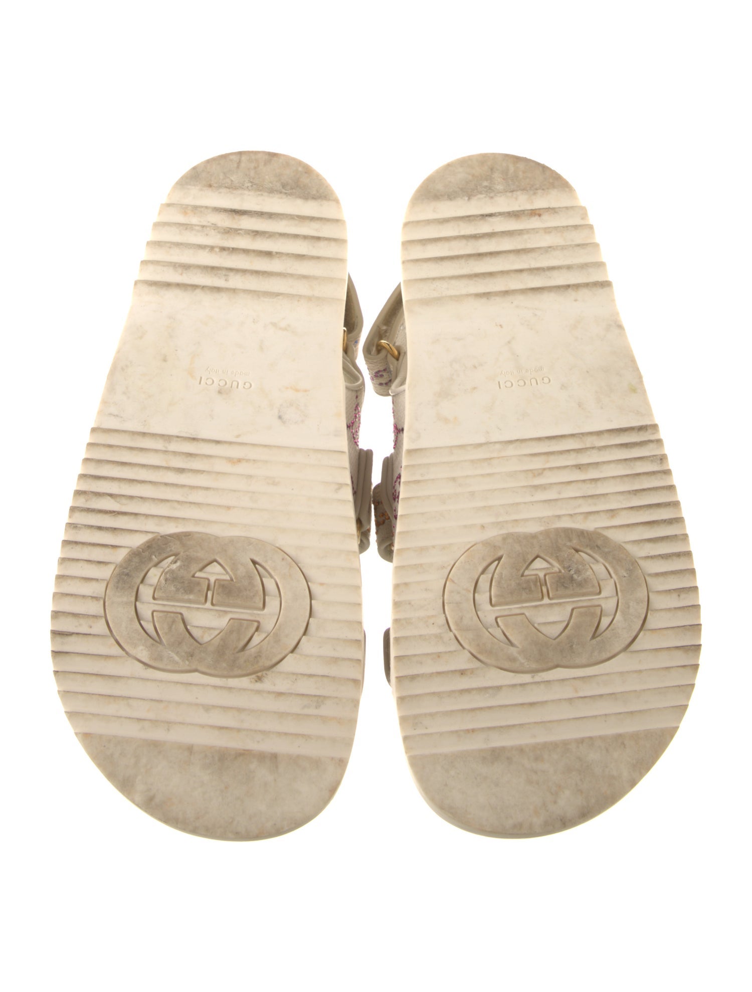 Gucci GG Logo Canvas Sandals